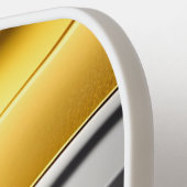 Abstracte, moderne Gold Silver- en Brongolven Pickleball Paddle (Links Detail)