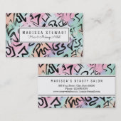 Abstracte moderne graffiti-Waterverf Visitekaartje (Voorkant / Achterkant)