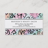 Abstracte moderne graffiti-Waterverf Visitekaartje (Achterkant)