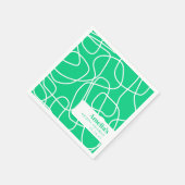 Abstracte, moderne, groene, aangepaste grafische v servet (Hoek)