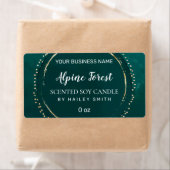 Abstracte moderne groene en gouden zandel-etikette etiket (Insitu)