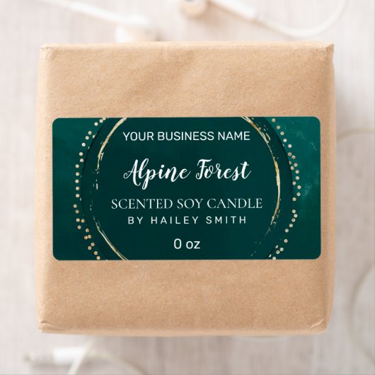 Abstracte moderne groene en gouden zandel-etikette etiket (Insitu)