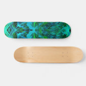 Abstracte moderne groene kunst persoonlijk skateboard (Horizontaal)
