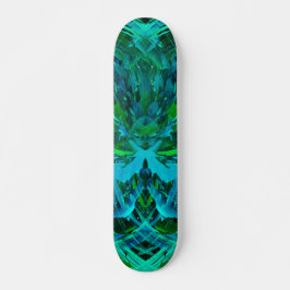 Abstracte moderne groene kunst persoonlijk skateboard