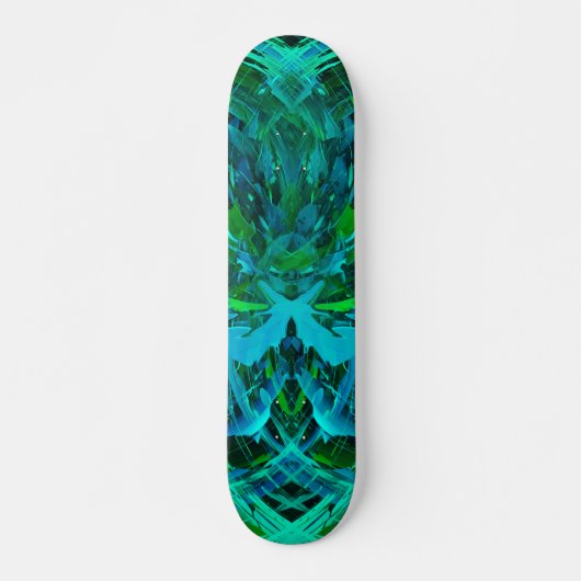 Abstracte moderne groene kunst persoonlijk skateboard (Voorkant)