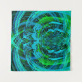 Abstracte moderne groene kunst wandkleed (Voorkant (horizontaal))