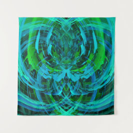 Abstracte moderne groene kunst wandkleed