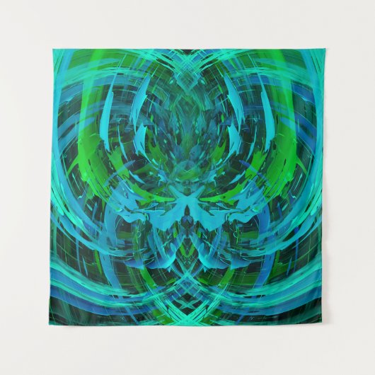 Abstracte moderne groene kunst wandkleed (Voorkant)