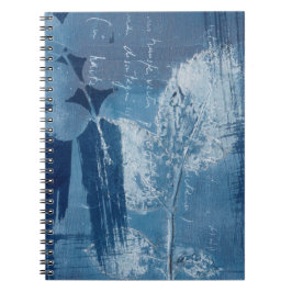 Abstracte moderne grunge blauwe kunst notitieboek