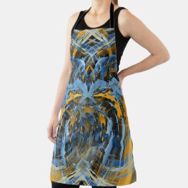Abstracte moderne ijskunst met wervelende vormen schort