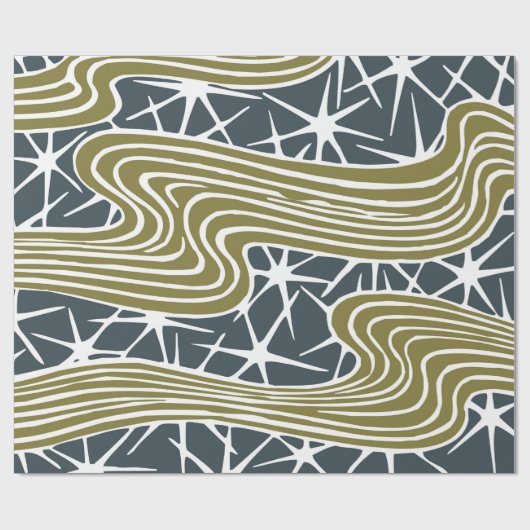 Abstracte moderne illustratie uit de midden eeuw - cadeaupapier (Vlak)