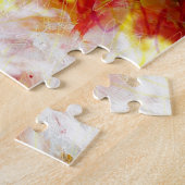 Abstracte, moderne illustratie van creatieve verf legpuzzel (Zijkant)