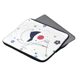 Abstracte moderne illustratie van de vliegkraan laptop sleeve