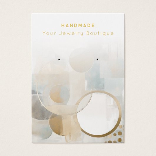 Abstracte moderne juwelenvertonende Kaarten verdie Visitekaartje (Voorkant)