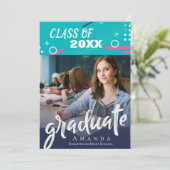 Abstracte moderne klasse van 2025 foto Afstuderen Kaart (Staand voorkant)