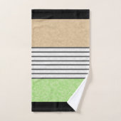 Abstracte moderne kleuren beige mint groen wit bla bad handdoek (Handdoek)