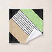 Abstracte moderne kleuren beige mint groen wit bla bad handdoek (Wasdoekje)