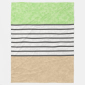 Abstracte moderne kleuren beige mint groen wit bla fleece deken (Voorkant)