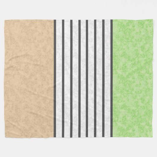 Abstracte moderne kleuren beige mint groen wit bla fleece deken (Voorkant (Horizontaal))