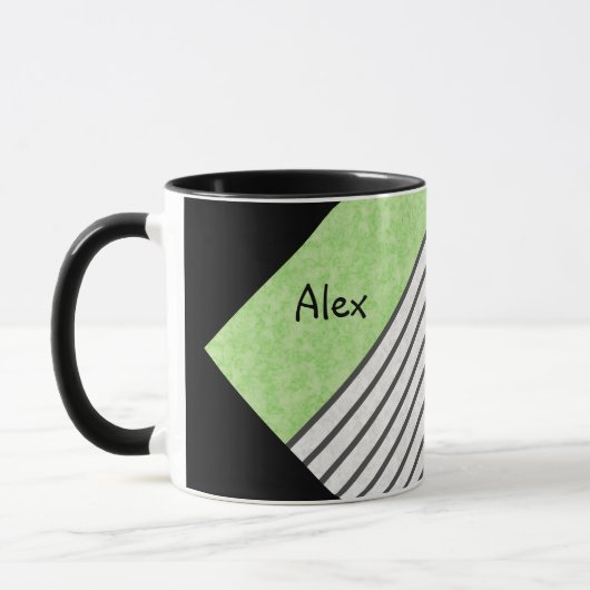 Abstracte moderne kleuren beige mint groen wit bla mok (Links)