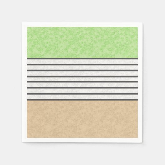 Abstracte moderne kleuren beige mint groen wit bla servet (Voorkant)