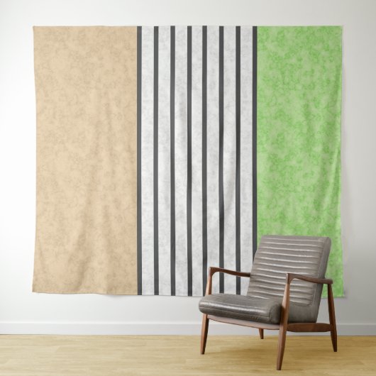 Abstracte moderne kleuren beige mint groen wit bla wandkleed (In Situ (horizontaal))