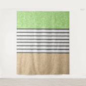 Abstracte moderne kleuren beige mint groen wit bla wandkleed (Voorkant)