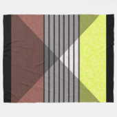 Abstracte moderne kleuren bruin gele citroen bl fleece deken (Voorkant (Horizontaal))