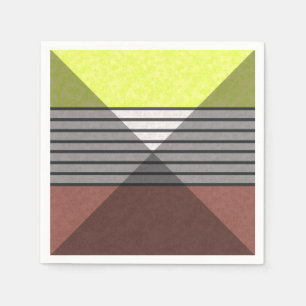 Abstracte moderne kleuren bruin gele citroen bl servet