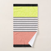 Abstracte moderne kleuren koraalroze kalk groen wi bad handdoek (Handdoek)