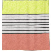 Abstracte moderne kleuren koraalroze kalk groen wi douchegordijn (Voorkant)