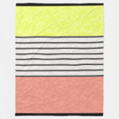 Abstracte moderne kleuren koraalroze kalk groen wi fleece deken (Voorkant)