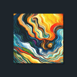 Abstracte moderne kleurengolven canvas afdruk<br><div class="desc">Dit moderne abstracte ontwerp is opvallend en maakt een ware verklaring met zijn rijke,  juwelen kleuren en golven van textuur. Levendig en verbluffend. Creëer door Simply Farmhouse Press.</div>