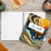 Abstracte moderne kleurengolven planner