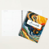 Abstracte moderne kleurengolven planner (Display)