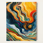 Abstracte moderne kleurengolven planner (Achterkant)