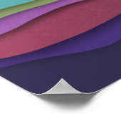 Abstracte moderne kleurengolven poster (Hoek)