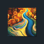 Abstracte moderne kleurenrivieren canvas afdruk<br><div class="desc">Dit moderne abstracte ontwerp is opvallend en maakt een ware verklaring met zijn rijke,  juwelen kleuren en texturen. Levendig en verbluffend. Creëer door Simply Farmhouse Press.</div>