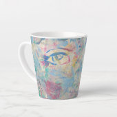 Abstracte moderne kleurrijke "Fancy" latte Mok (Linkerhoek)