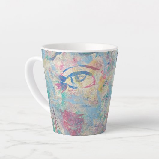 Abstracte moderne kleurrijke "Fancy" latte Mok (Linkerhoek)