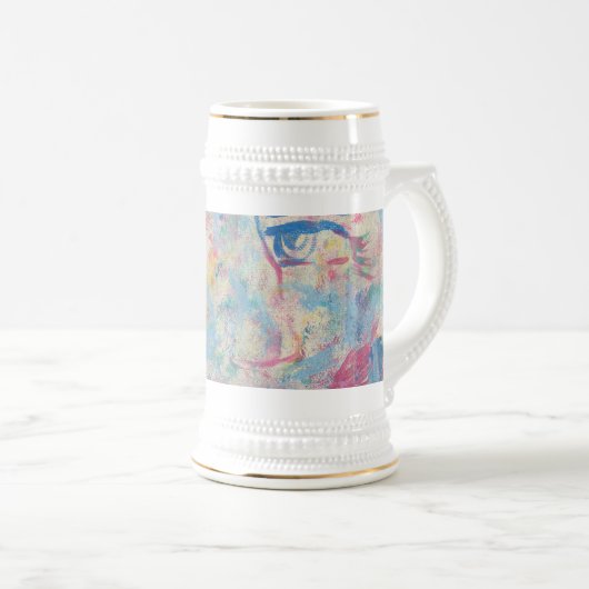 Abstracte moderne kleurrijke "Fancy" Mok (Voorkant rechts)