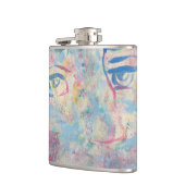 Abstracte moderne kleurrijke "Fancy verpakte kolf Heupfles (Links)