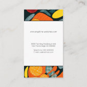 Abstracte moderne kleurrijke gewaagde typografie visitekaartje (Achterkant)