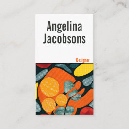 Abstracte moderne kleurrijke gewaagde typografie visitekaartje