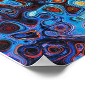 Abstracte moderne kleurrijke rondjes poster (Hoek)