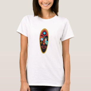 Abstracte moderne kleurrijke tatoeage gezichtskuns t-shirt