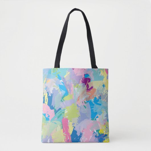 Abstracte Moderne Kleurrijke Trendy Tote Tas (Voorkant)