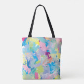 Abstracte Moderne Kleurrijke Trendy Tote Tas (Achterkant)