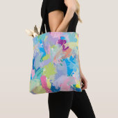 Abstracte Moderne Kleurrijke Trendy Tote Tas (Dichtbij)