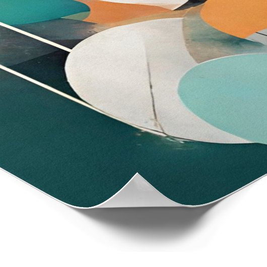 Abstracte moderne kleurrijke vormen poster (Hoek)